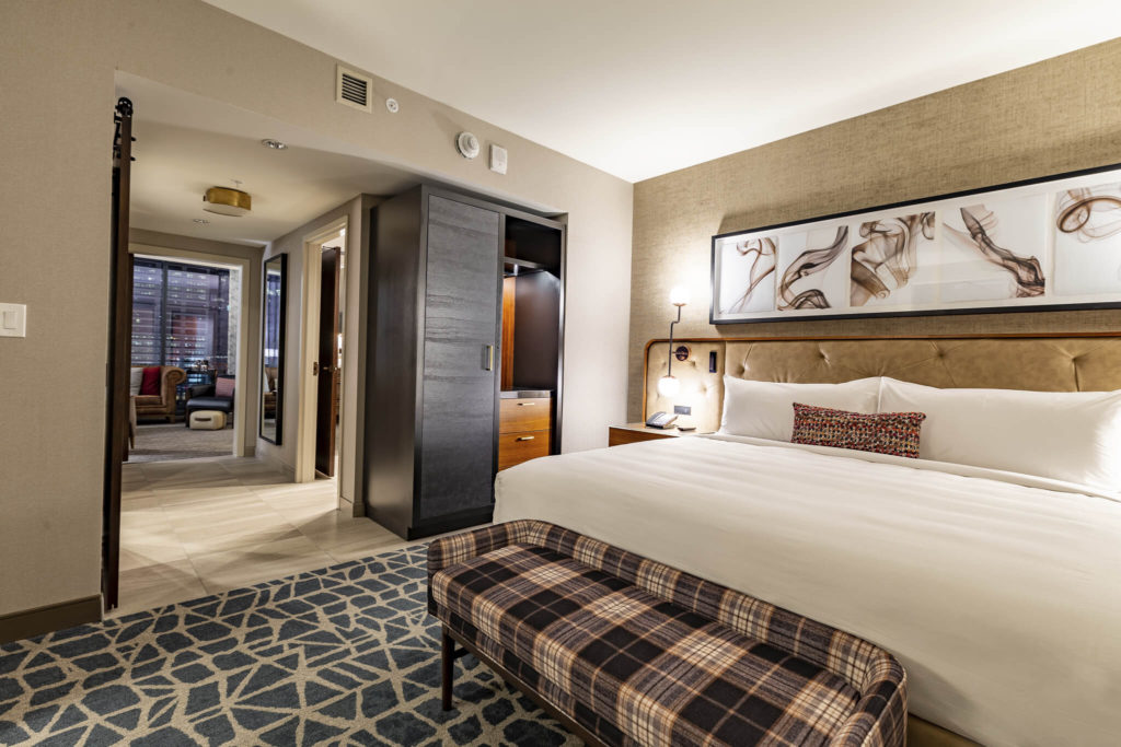 bourbon inspired hotel distil guest room