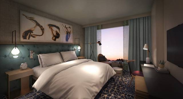 bourbon inspired hotel distil guestroom