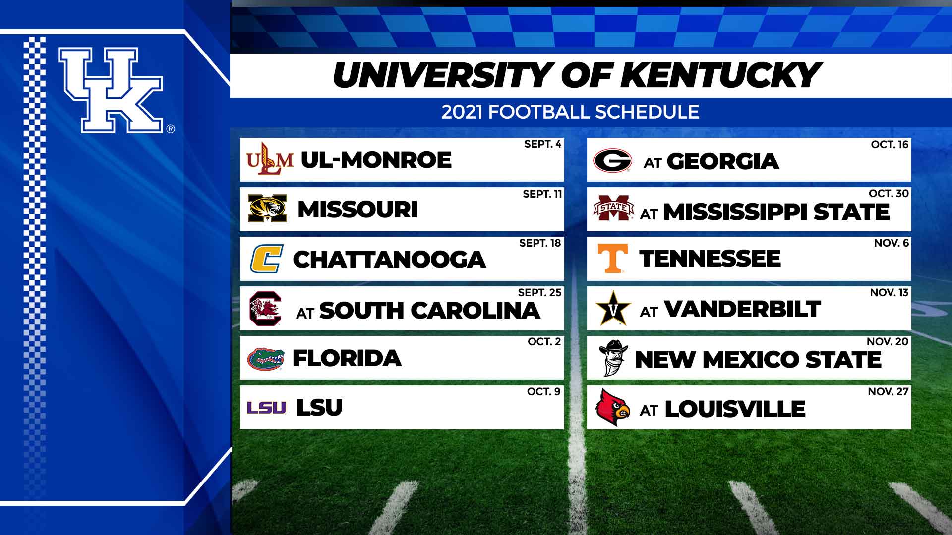 Kentucky Football Schedule 2022 Printable Kentucky Football Schedule - Ky Supply Co