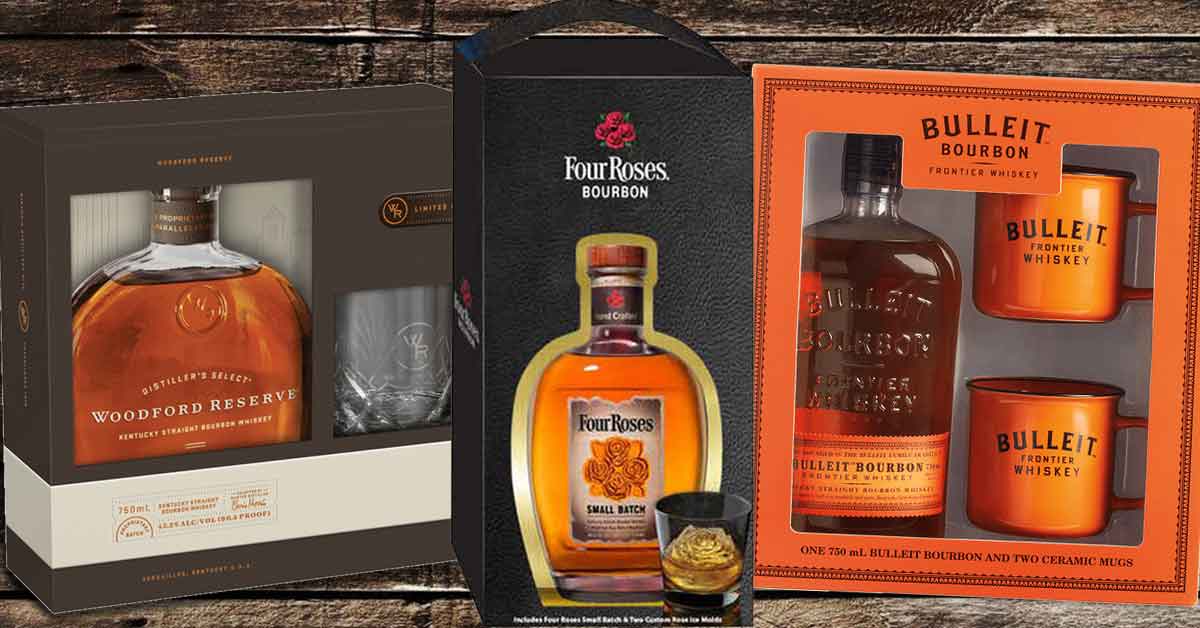 Bulleit Kentucky Straight Bourbon Whiskey Gift Set with 2 Mugs