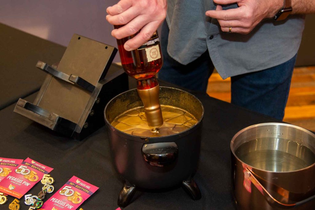 50th Edition Pegasus Pin Bourbon Bottle Wax Dipping