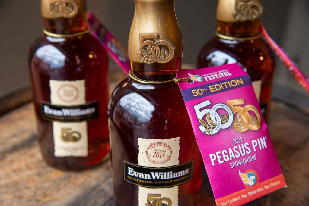 Evan Williams Derby Bottle Pegasus Pin for Kentucky Derby Festival