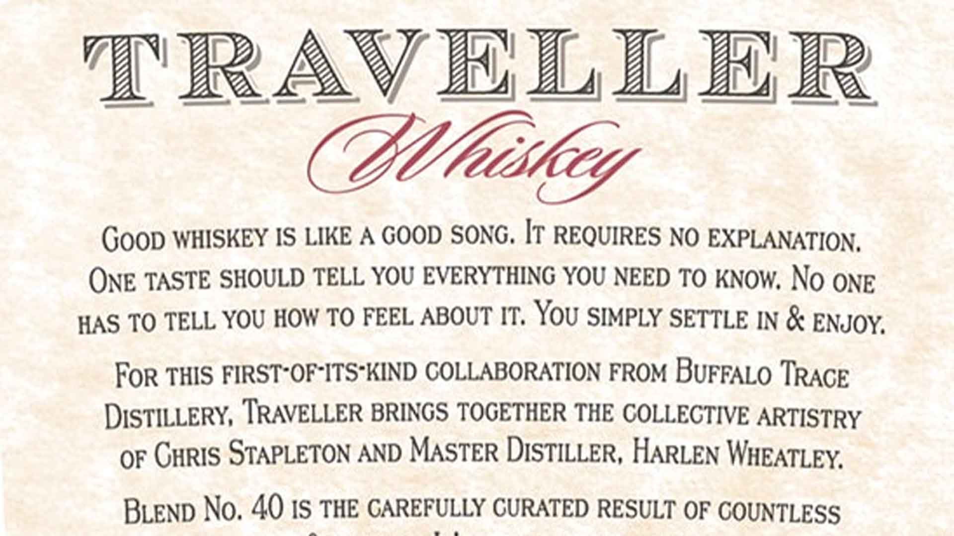 Buffalo Trace Distillery x Chris Stapleton: Traveller Whiskey Collaboration  Coming Soon - KY Supply Co